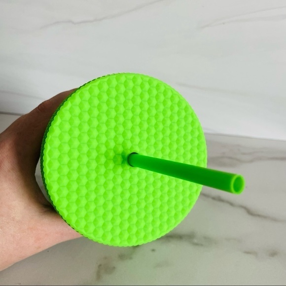 Starbucks Halloween 2021 Neon Green Studded Tumbler Cup with Straw- 16 oz - Picture 3 of 4